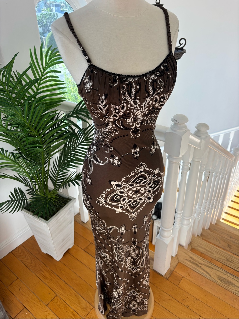 Sandro Bandana Print Midi Dress, US Size: 0 - Picture 7 of 16